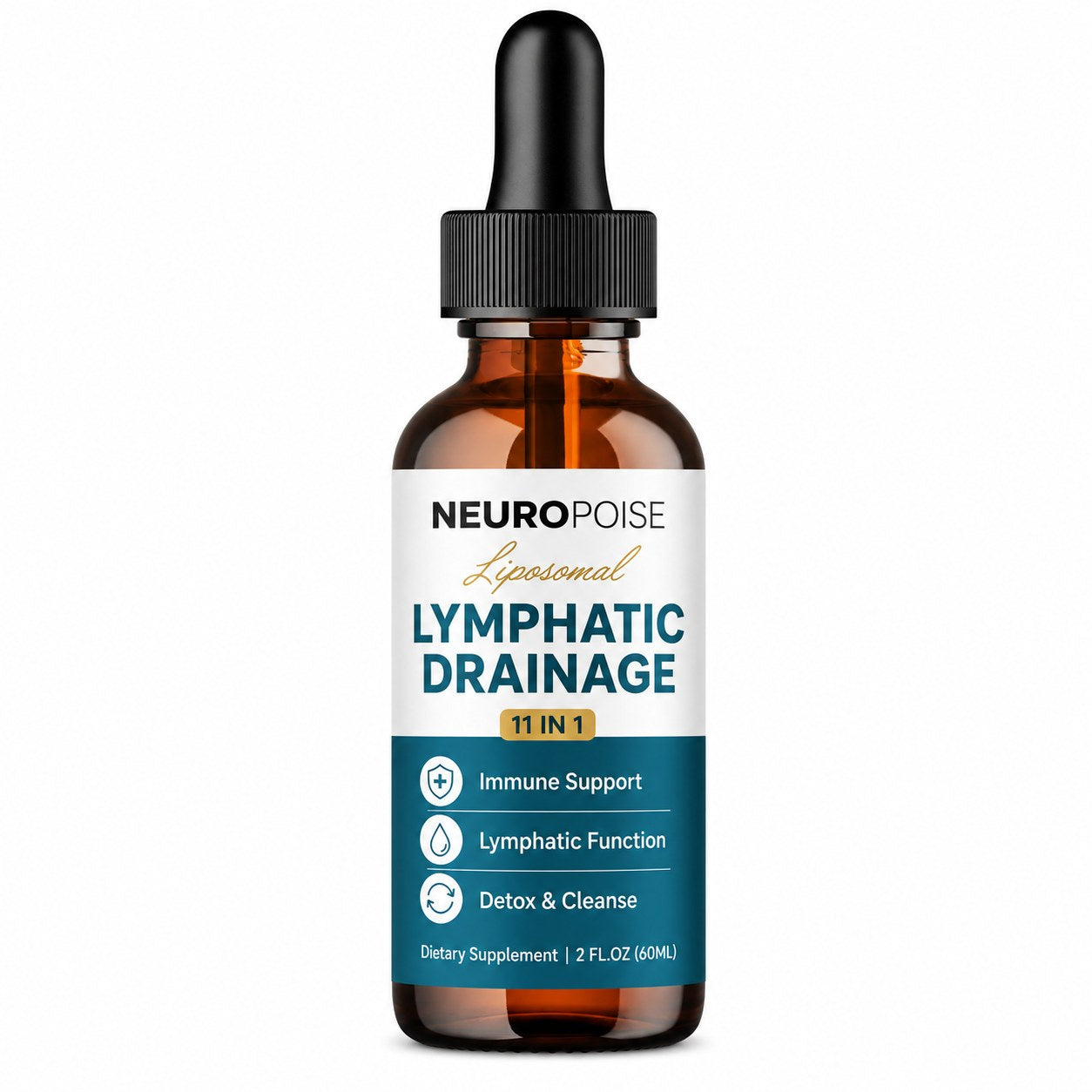Neuropoise Liposomal Lymphatic Drainage Drops 11-in-1, 2 fl oz