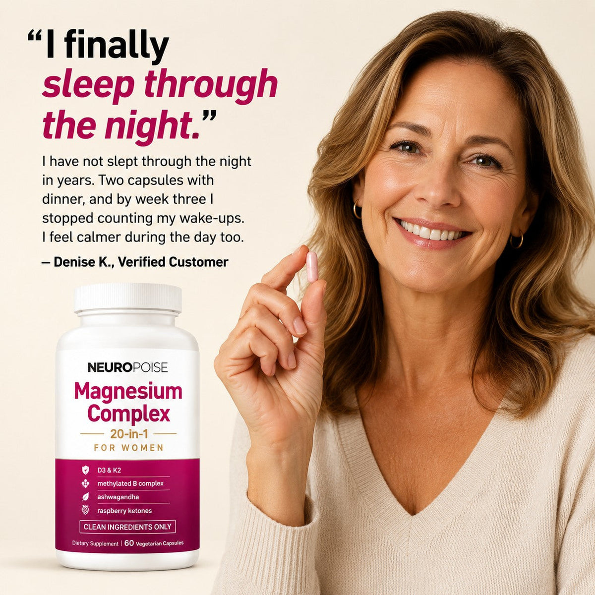 Verified customer review of Neuropoise Magnesium Complex