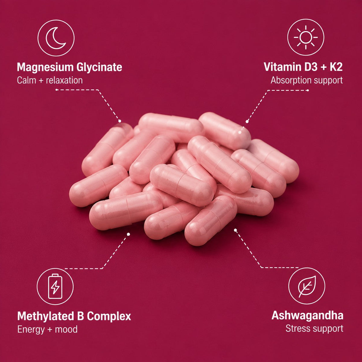 Key ingredients in Neuropoise Magnesium Complex capsules