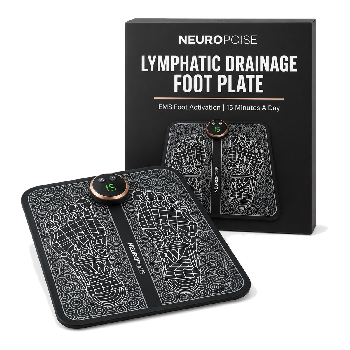 Neuropoise Lymphatic Drainage EMS Foot Plate with retail box