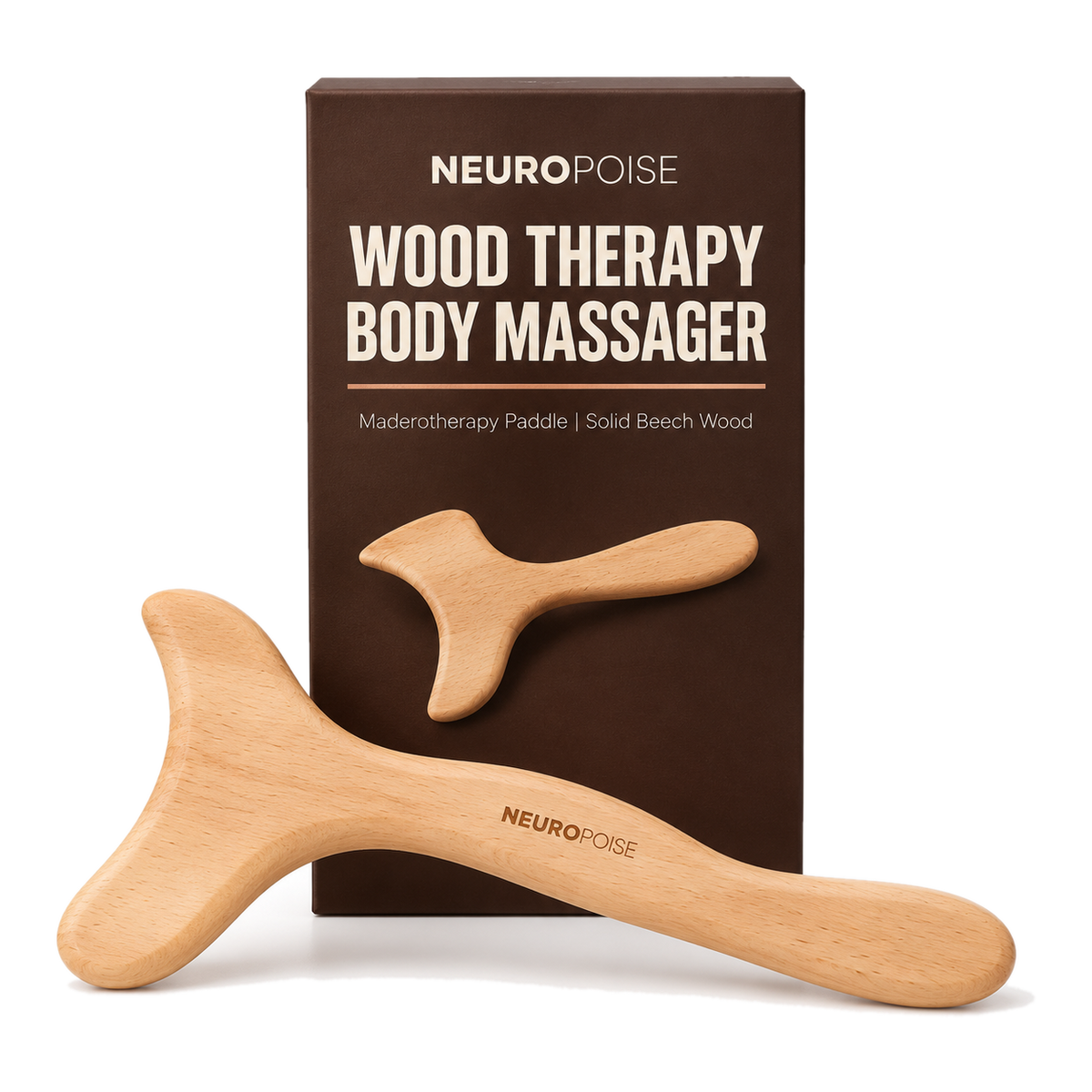 Neuropoise Wood Therapy Body Massager with retail box