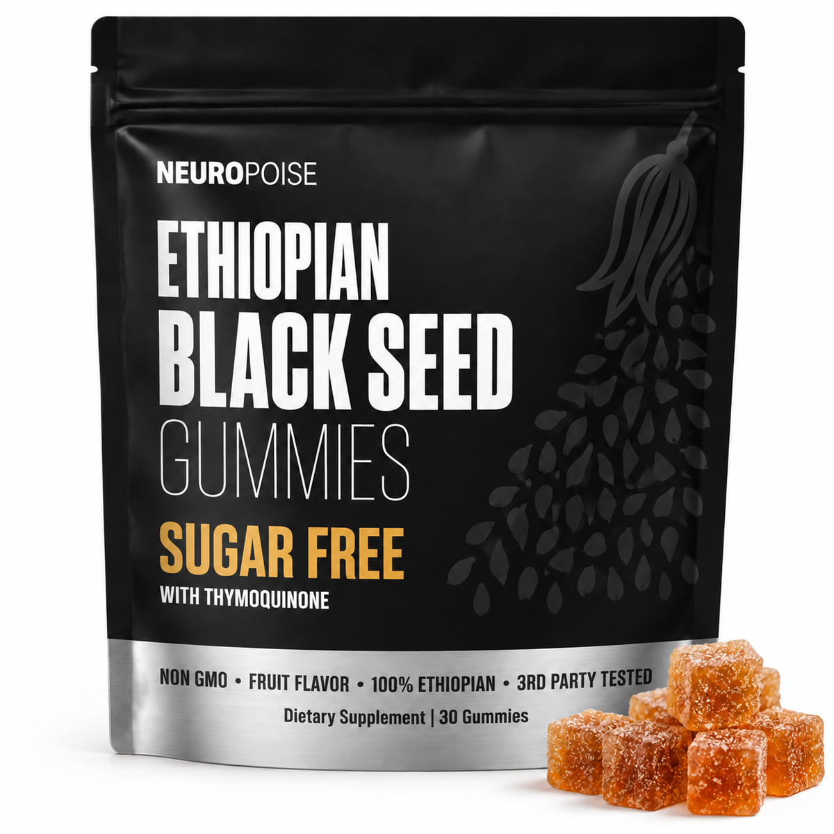 ethiopian black seed gummies sugar free pouch