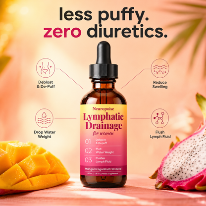Less puffy, zero diuretics: debloat and de-puff, drop water weight, reduce swelling, flush lymph fluid.