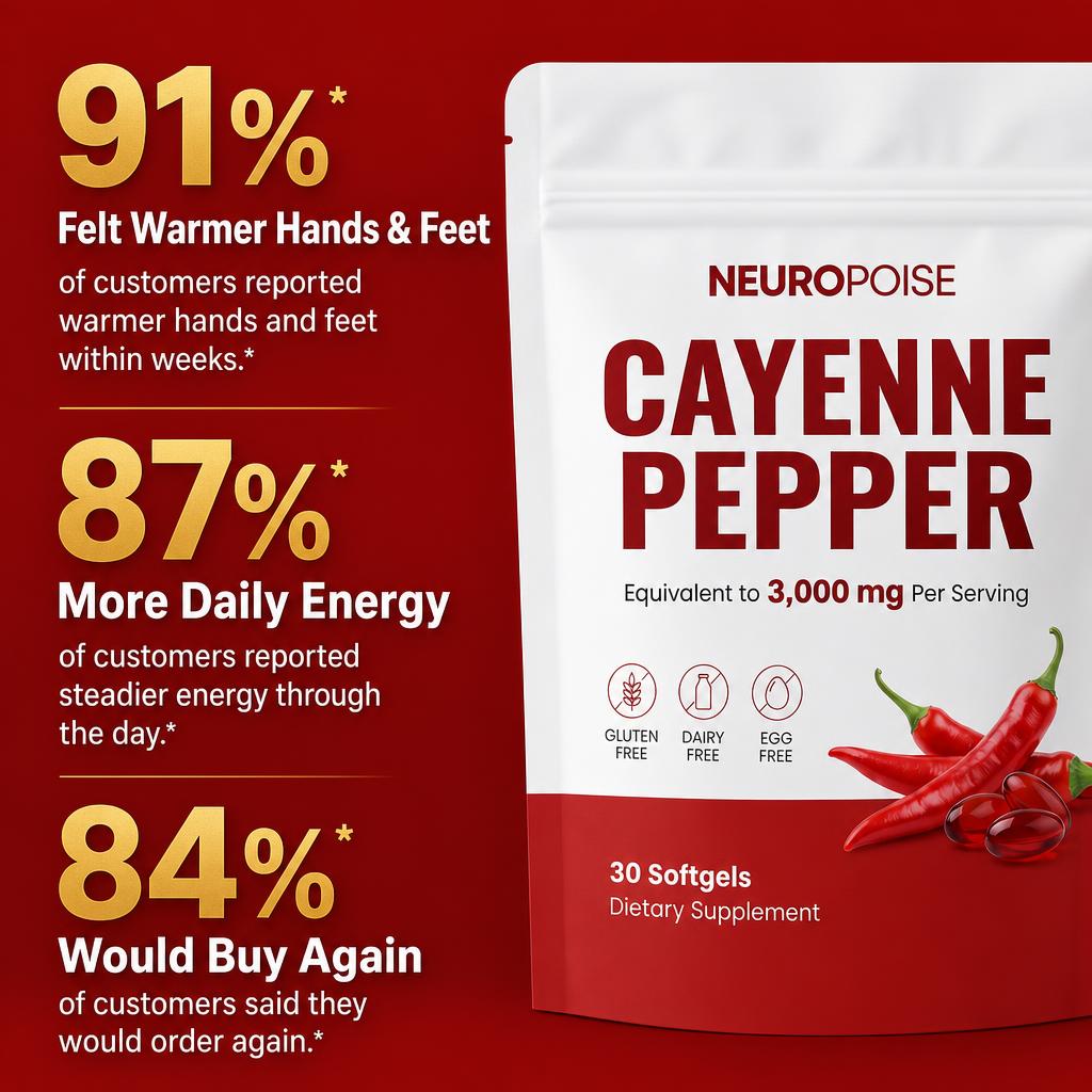 Neuropoise Cayenne Pepper Softgels - stats