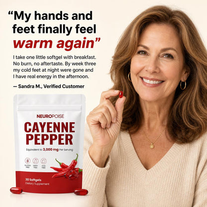 Neuropoise Cayenne Pepper Softgels - testimonial