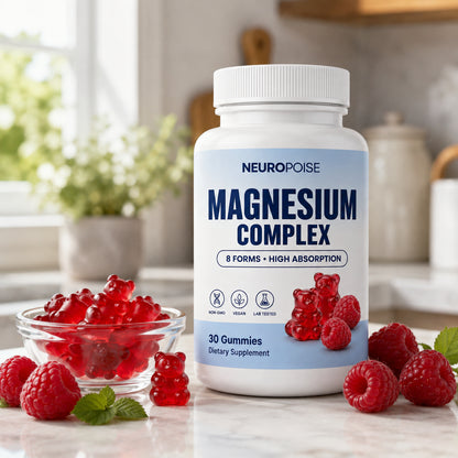 Raspberry magnesium gummy bears